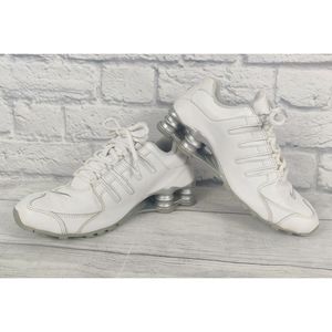 Nike Shox NZ SL White Silver Women Running Sneaker Shoes 366571-111 Size 6.5